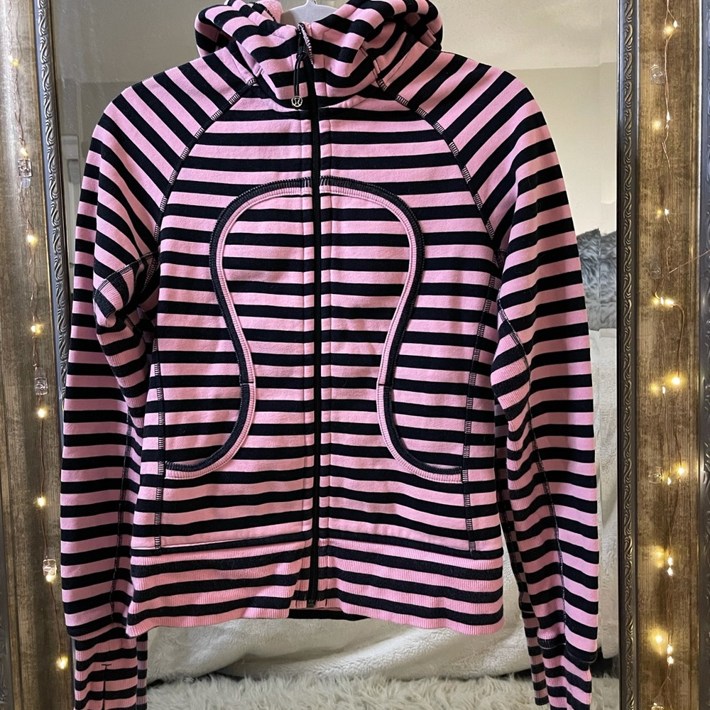 Lululemon Scuba Hoodie* Stretch -Sea Stripe Pink